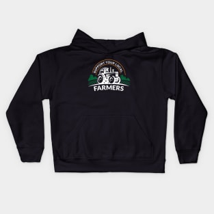 Support Your Local Farmers with Tractor Design Kids Hoodie